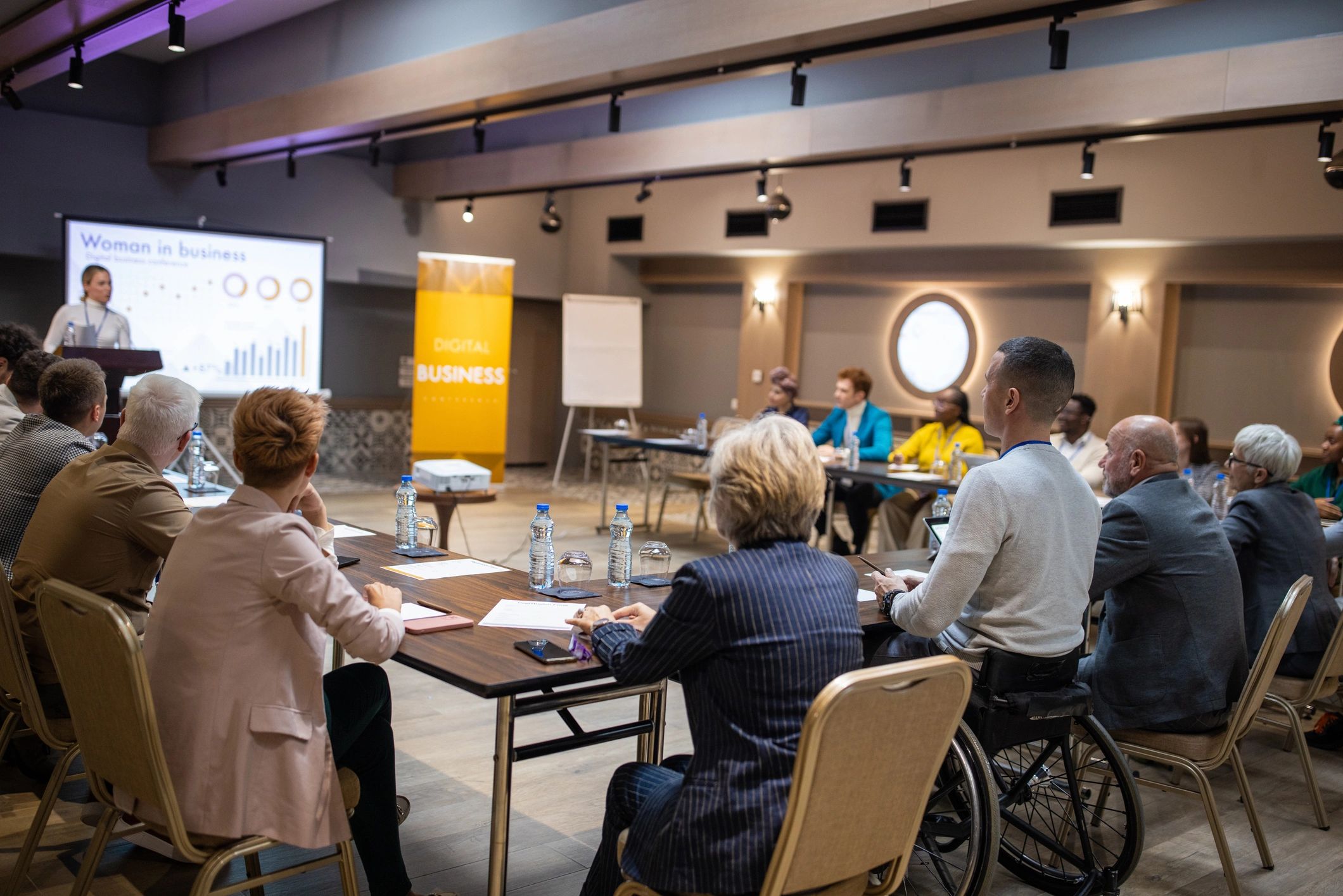 Group training session in a classroom setting