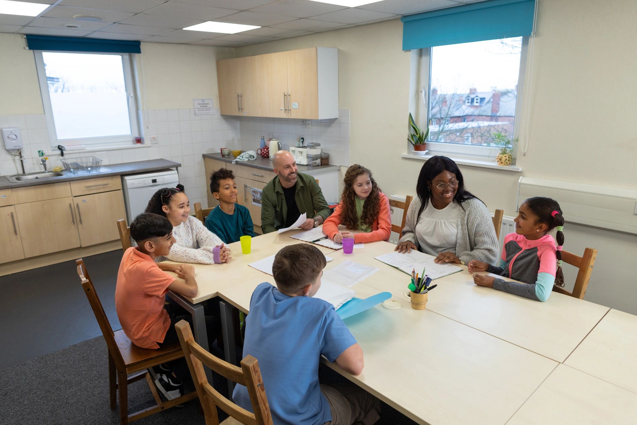 Students and facilitators gathered in an inclusive education session