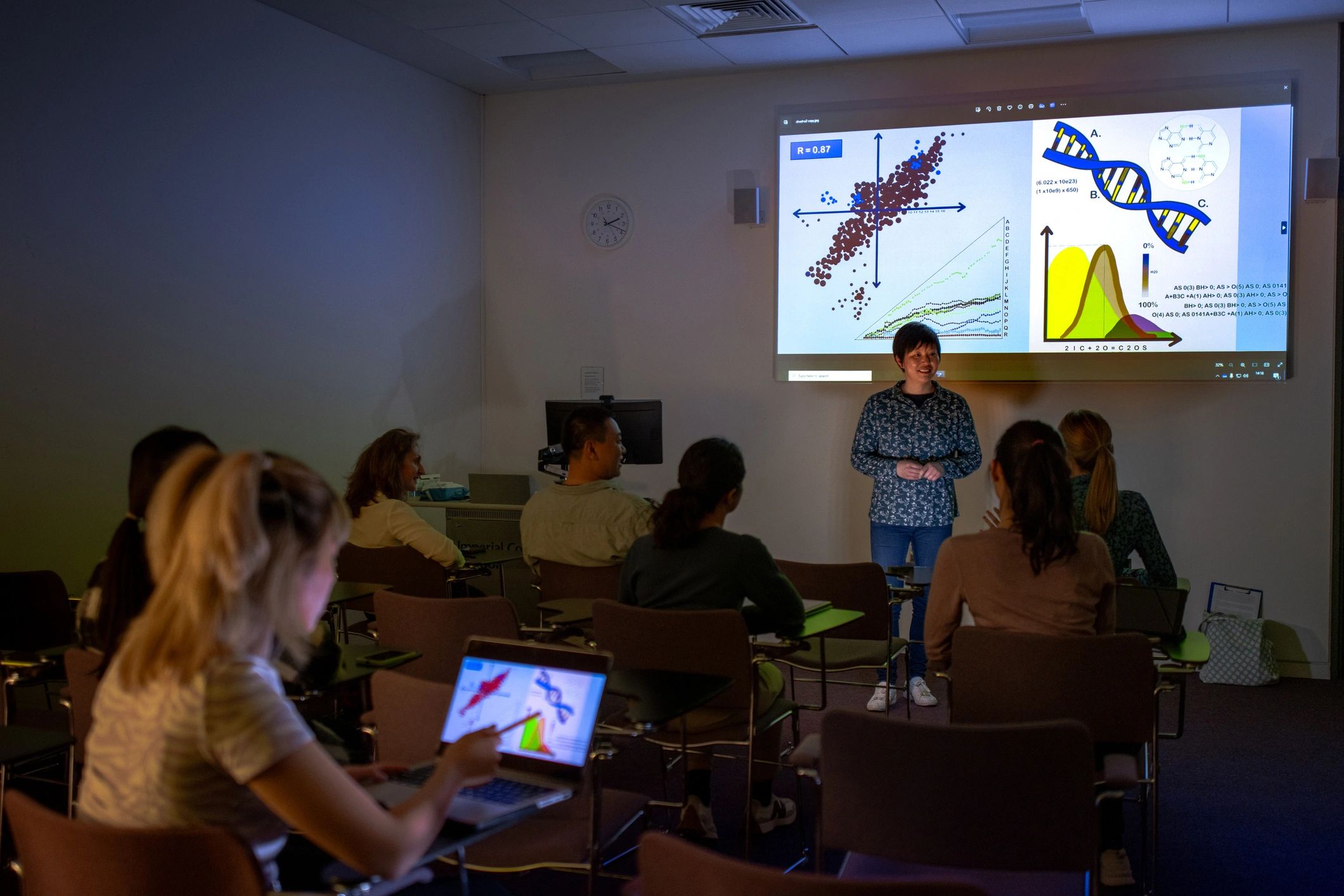 Teacher leading a classroom session